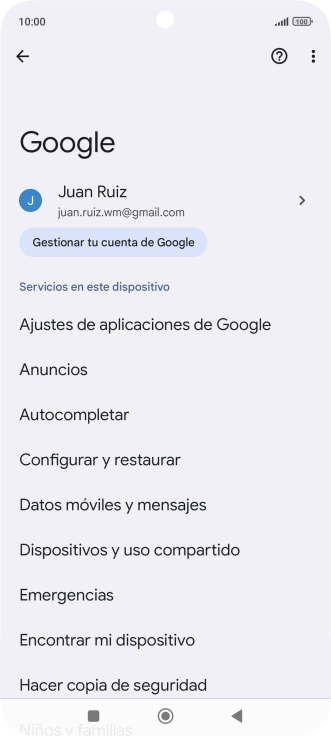 Pulsa Encontrar mi dispositivo.
