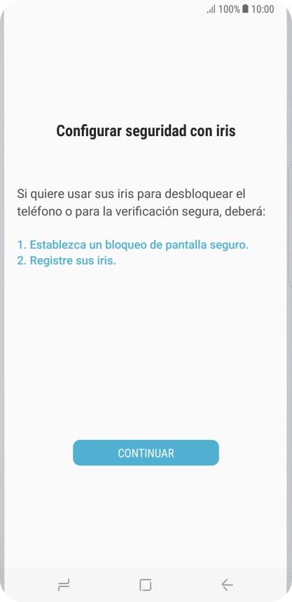 Pulsa CONTINUAR.