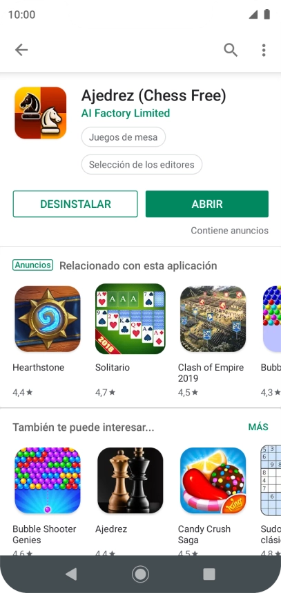 Pulsa la tecla de inicio para terminar y regresar a la pantalla de inicio.