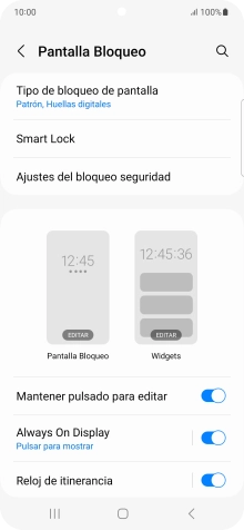 Pulsa Tipo de bloqueo de pantalla e introduce el código de seguridad extra que has creado anteriormente.