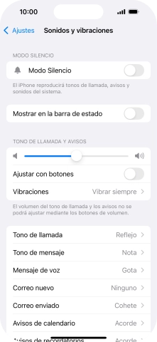 Pulsa el indicador junto a 