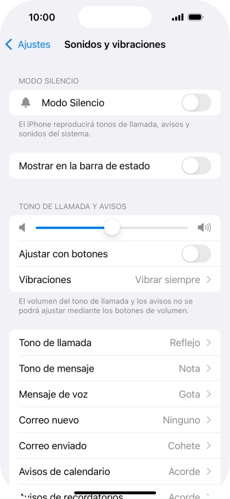 Pulsa el indicador junto a 
