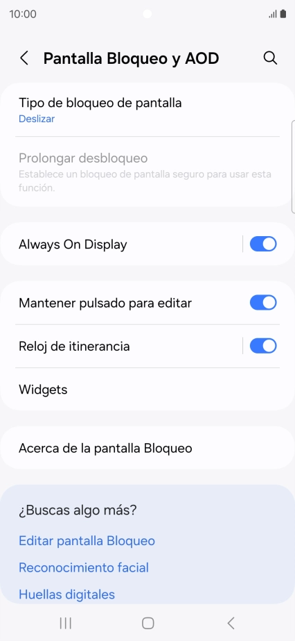 Pulsa Tipo de bloqueo de pantalla.