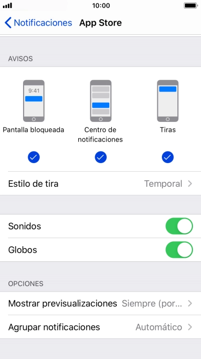 Pulsa Agrupar notificaciones.