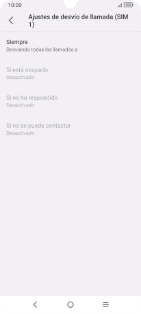 Pulsa el tipo de desvío deseado.