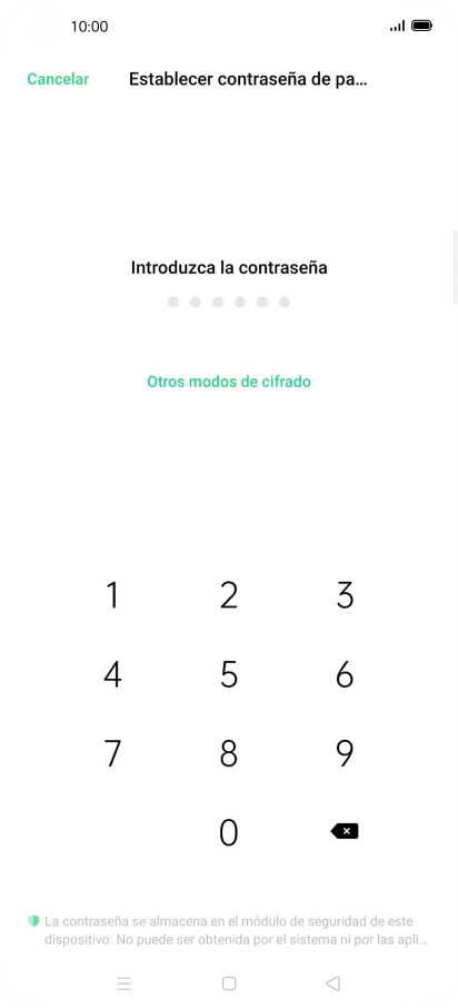 Pulsa Otros modos de cifrado.