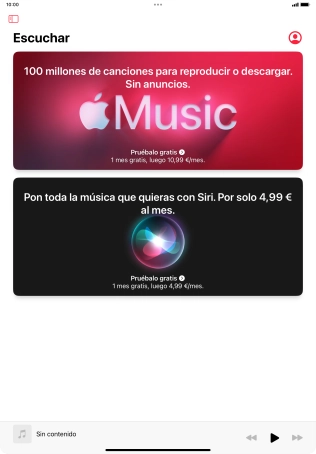 Desliza el dedo hacia la derecha por la pantalla.