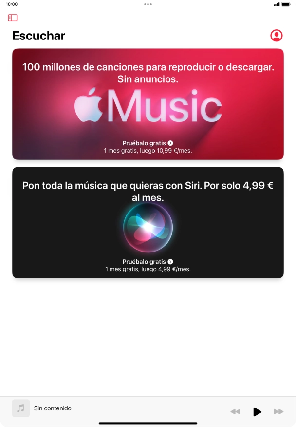 Desliza el dedo hacia la derecha por la pantalla.