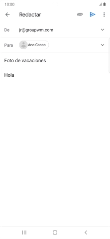 Pulsa el icono de anexos.