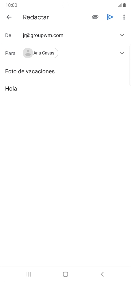 Pulsa el icono de anexos.