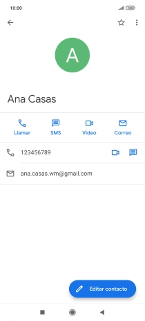 Pulsa el número de teléfono.
