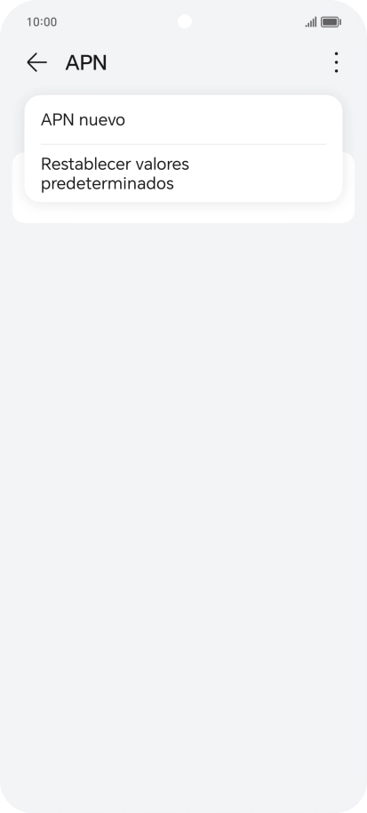 Pulsa APN nuevo.