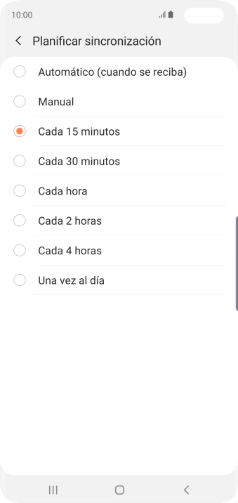 Pulsa el ajuste deseado.