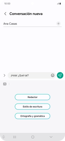 Pulsa Estilo de escritura.