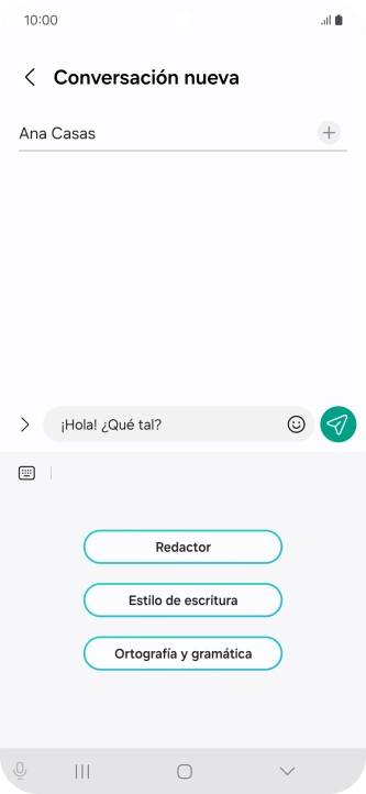 Pulsa Estilo de escritura.