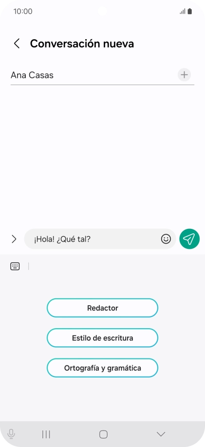 Pulsa Estilo de escritura.