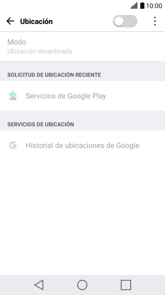 Pulsa el indicador para activar o desactivar la función.