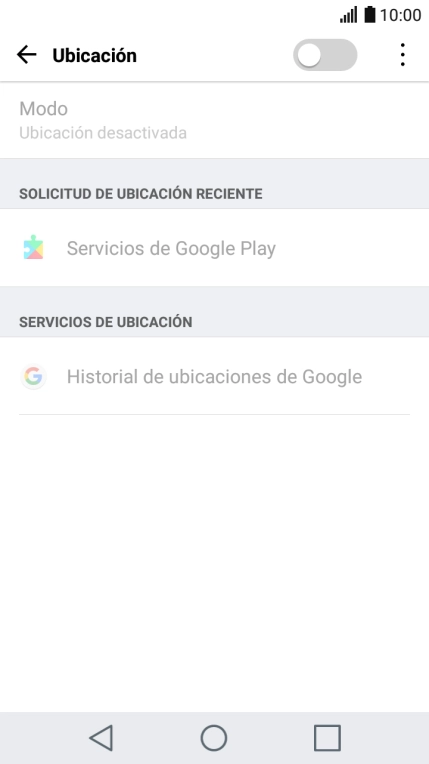 Pulsa el indicador para activar o desactivar la función.