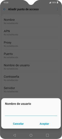 Introduce wap@wap y pulsa Aceptar.