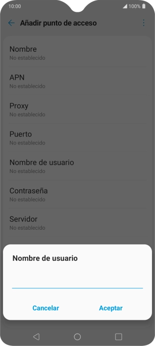 Introduce wap@wap y pulsa Aceptar.