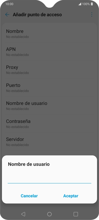 Introduce wap@wap y pulsa Aceptar.