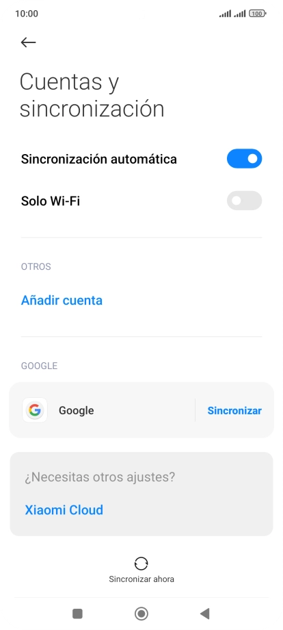 Pulsa Añadir cuenta.
