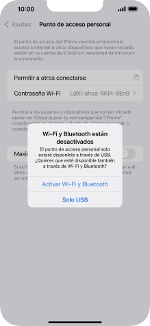 Si el wifi está desactivado, pulsa Activar Wi-Fi y Bluetooth.