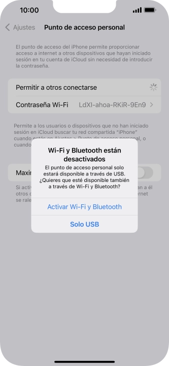Si el wifi está desactivado, pulsa Activar Wi-Fi y Bluetooth.