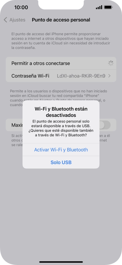 Si el wifi está desactivado, pulsa Activar Wi-Fi y Bluetooth.