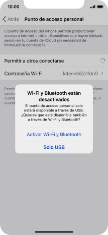 Si el wifi está desactivado, pulsa Activar Wi-Fi y Bluetooth.