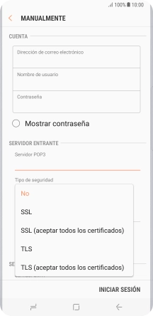 Pulsa No para desactivar la función.