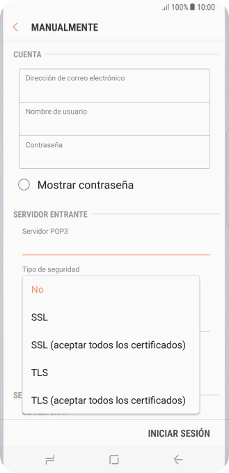 Pulsa No para desactivar la función.