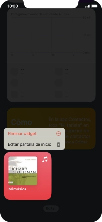 Pulsa Eliminar widget.