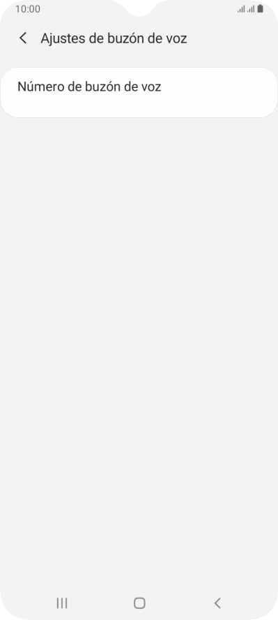 Pulsa Número de buzón de voz.