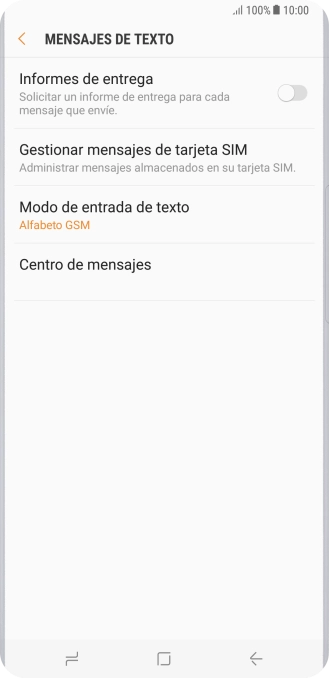 Pulsa Centro de mensajes.