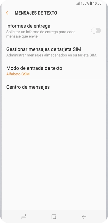 Pulsa Centro de mensajes.