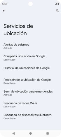 Pulsa Precisión de la ubicación de Google.