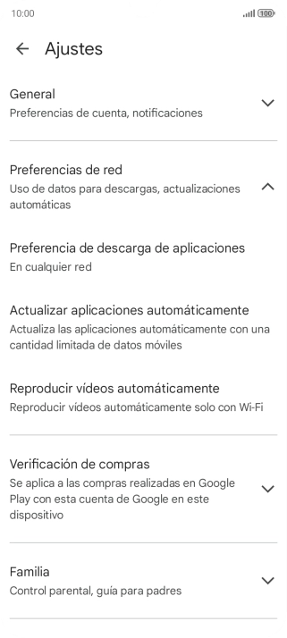 Pulsa Actualizar aplicaciones automáticamente.