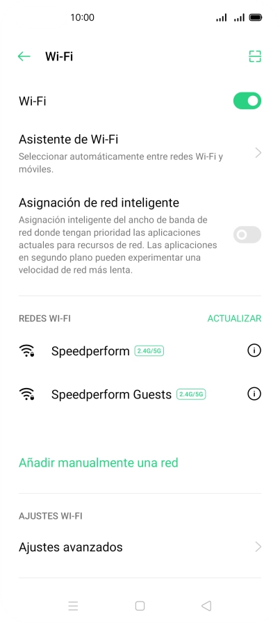 Pulsa Asistente de Wi-Fi.