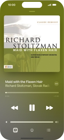 Pulsa la flecha hacia la derecha para ir al archivo de música siguiente.