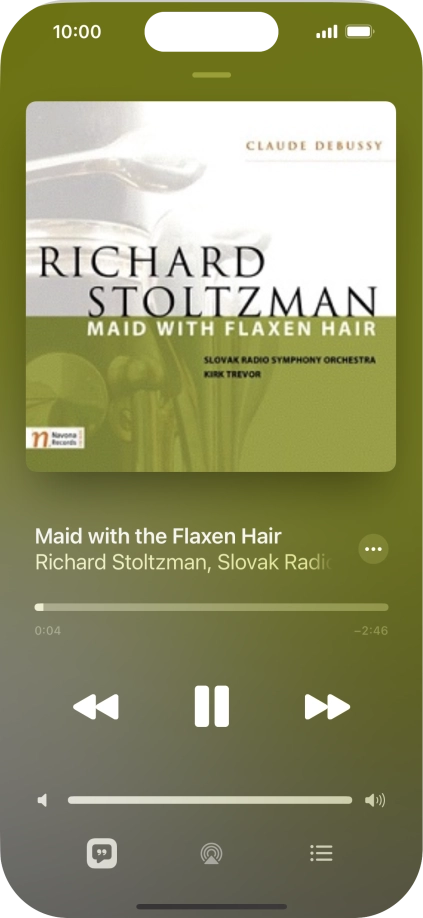 Pulsa la flecha hacia la derecha para ir al archivo de música siguiente.