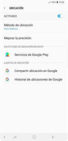 Pulsa Método de ubicación.
