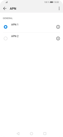 Pulsa en el campo junto a la conexión de datos deseada para activarla.
