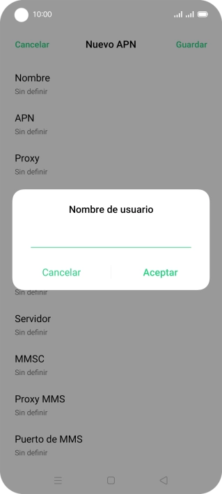 Introduce wap@wap y pulsa Aceptar.