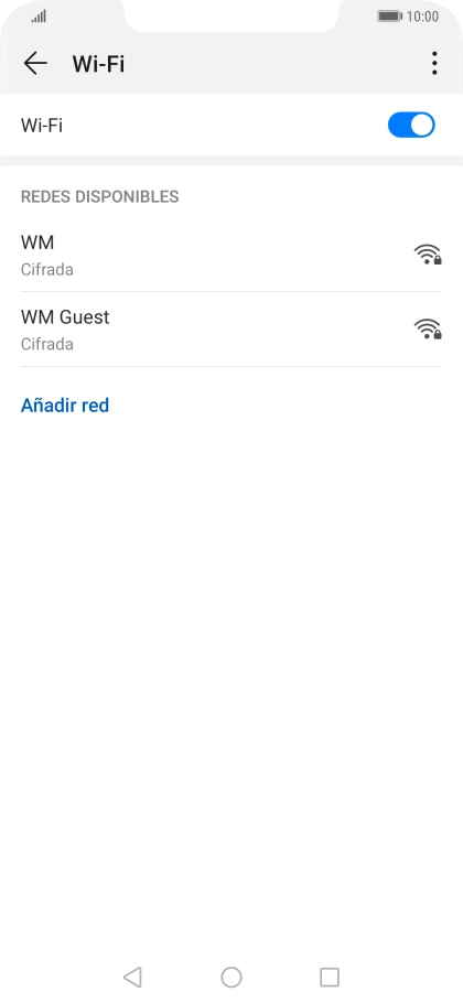 Pulsa la red wifi deseada.