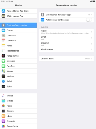 Pulsa la cuenta deseada.