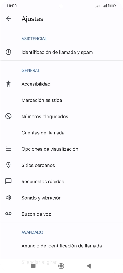 Pulsa Cuentas de llamada.