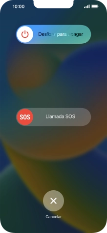 Pulsa el icono de apagar y arrástralo hacia la derecha.