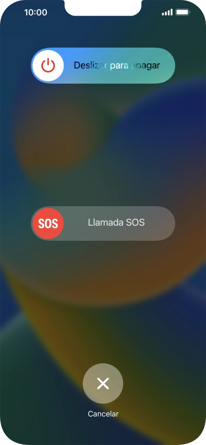 Pulsa el icono de apagar y arrástralo hacia la derecha.