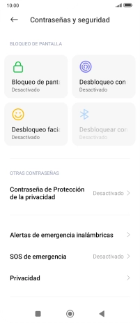 Pulsa Desbloqueo con huella dactilar.